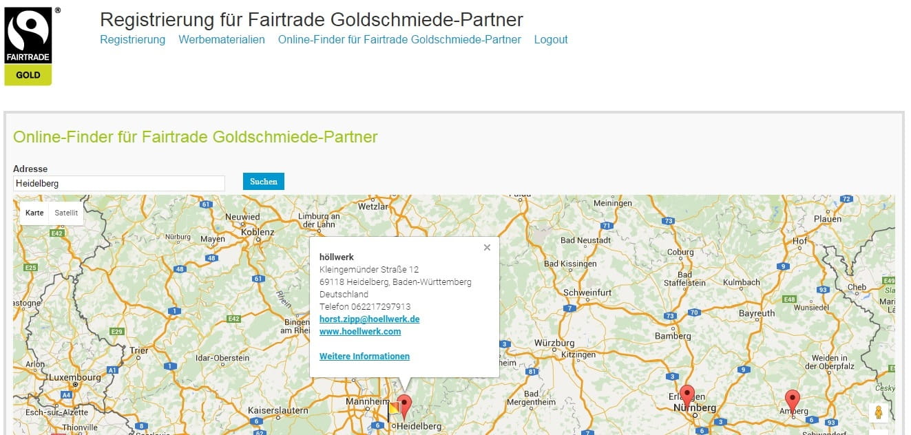 höllwerk - Schmuck & Design ist Fairtrade Goldschmiede Partner