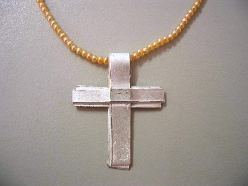 Kreuz zur Kommunion aus Silber