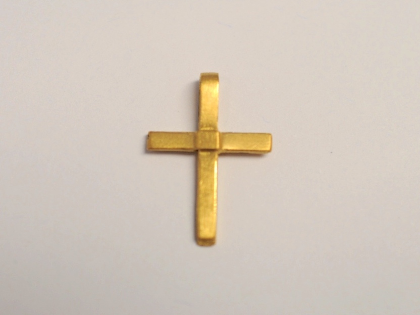 Kleines Kreuz aus 900er Gelbgold