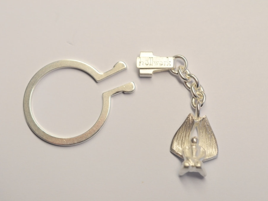 Schutzengel Schlüsselanhänger Edition 2021 an Kette | 925 Sterling Silber
