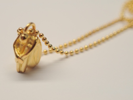 Schutzengel Anhänger Ed.2014 an Kette | 925 Sterling Silber vergoldet