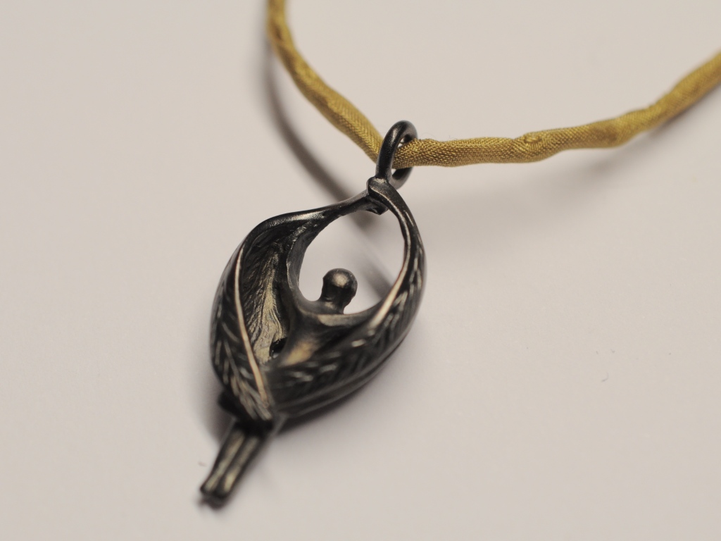 Schutzengel Anhänger Ed.2015 | 925 Silber geschwärzt