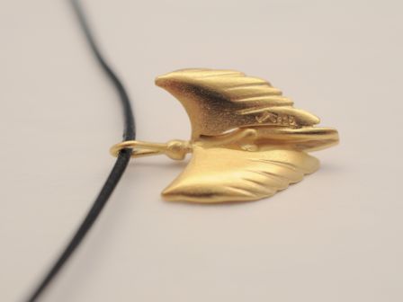 Schutzengel Anhänger - 925 Silber vergoldet