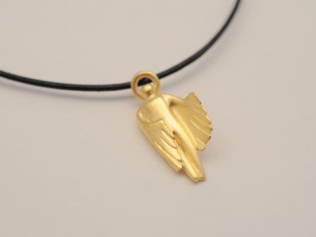 Schutzengel Anhänger - 925 Sterling Silber vergoldet