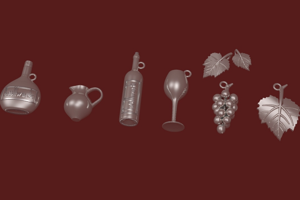 Wein-Schmuck als CAD Entwurf von höllwerk